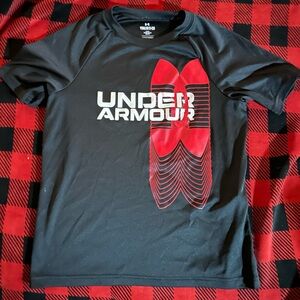 Under Armour Black Tee with Red Graphic
